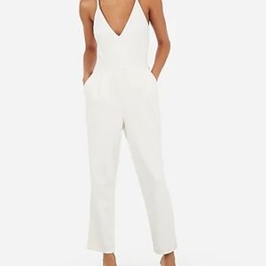 Express- Deep V-Neck Cross back Cami Jumpsuit